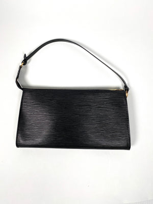LOUIS VUITTON - POCHETTE ACCESSORIES IN NOIR EPI LEATHER