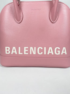 BALENCIAGA - VILLE SMALL TOP HANDLE LOGO PRINTED CROSS BODY BAG - NEW