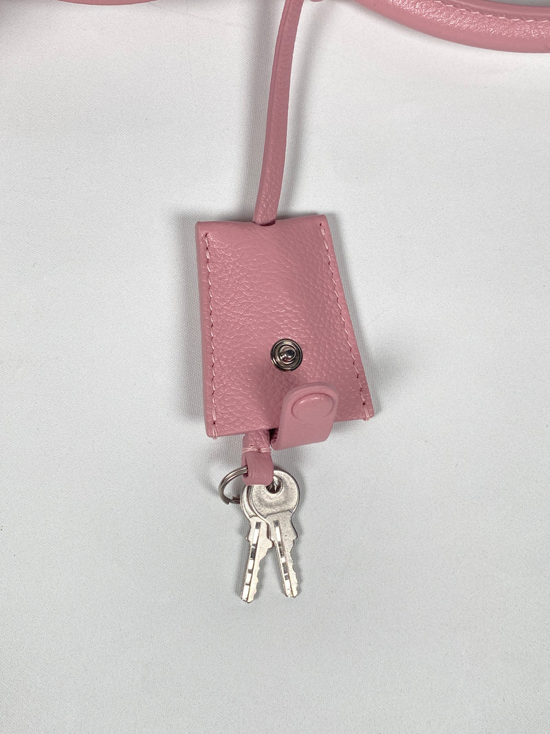 BALENCIAGA - VILLE SMALL TOP HANDLE LOGO PRINTED CROSS BODY BAG - NEW