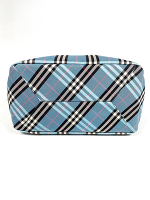 BURBERRY - BLUE NOVACHECK TOTE BAG - BLUE LABEL