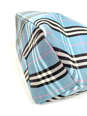 BURBERRY - BLUE NOVACHECK TOTE BAG - BLUE LABEL