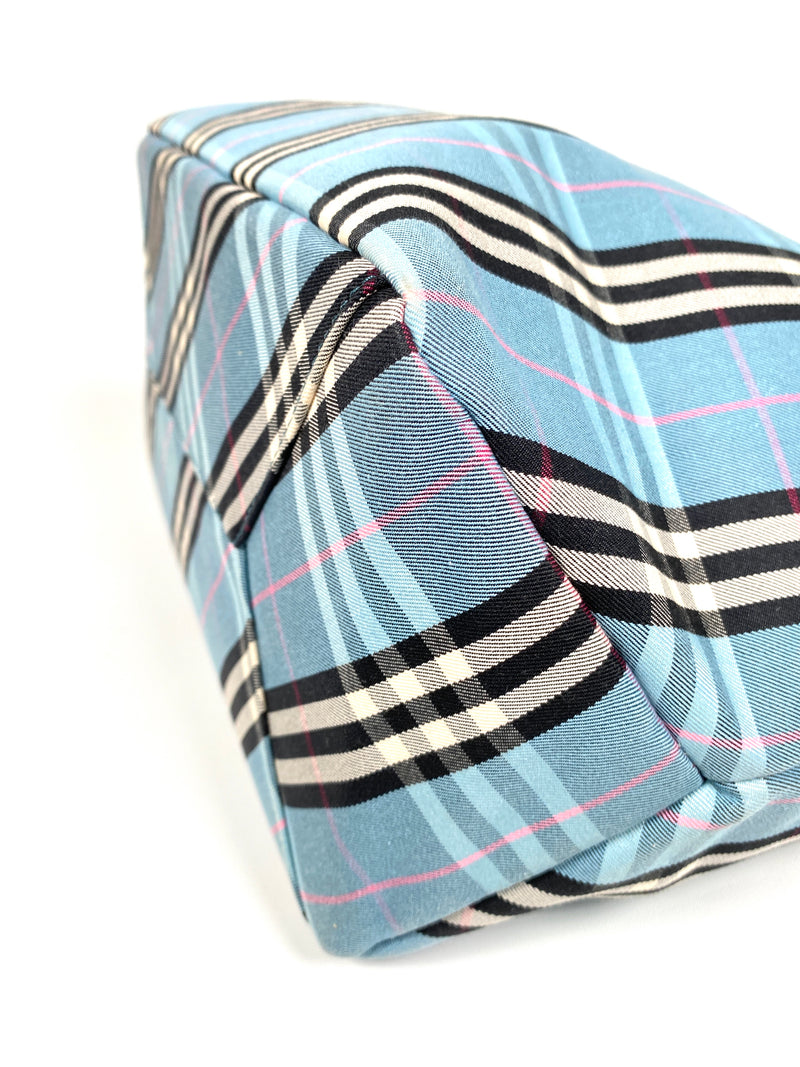 BURBERRY - BLUE NOVACHECK TOTE BAG - BLUE LABEL