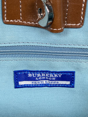 BURBERRY - BLUE NOVACHECK TOTE BAG - BLUE LABEL