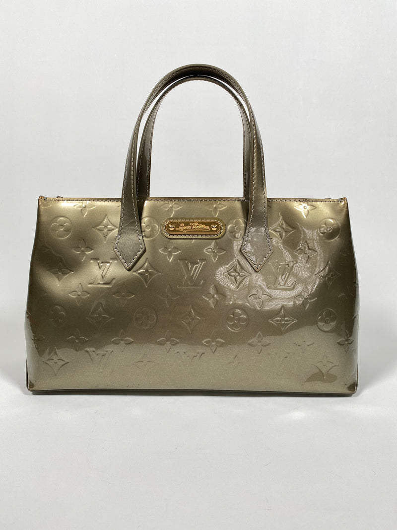 Louis Vuitton Vert Bronze Monogram Vernis Wilshire MM Bag