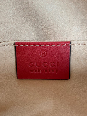 GUCCI - GG MARMONT RED MATELASSE BELT BAG - NEW
