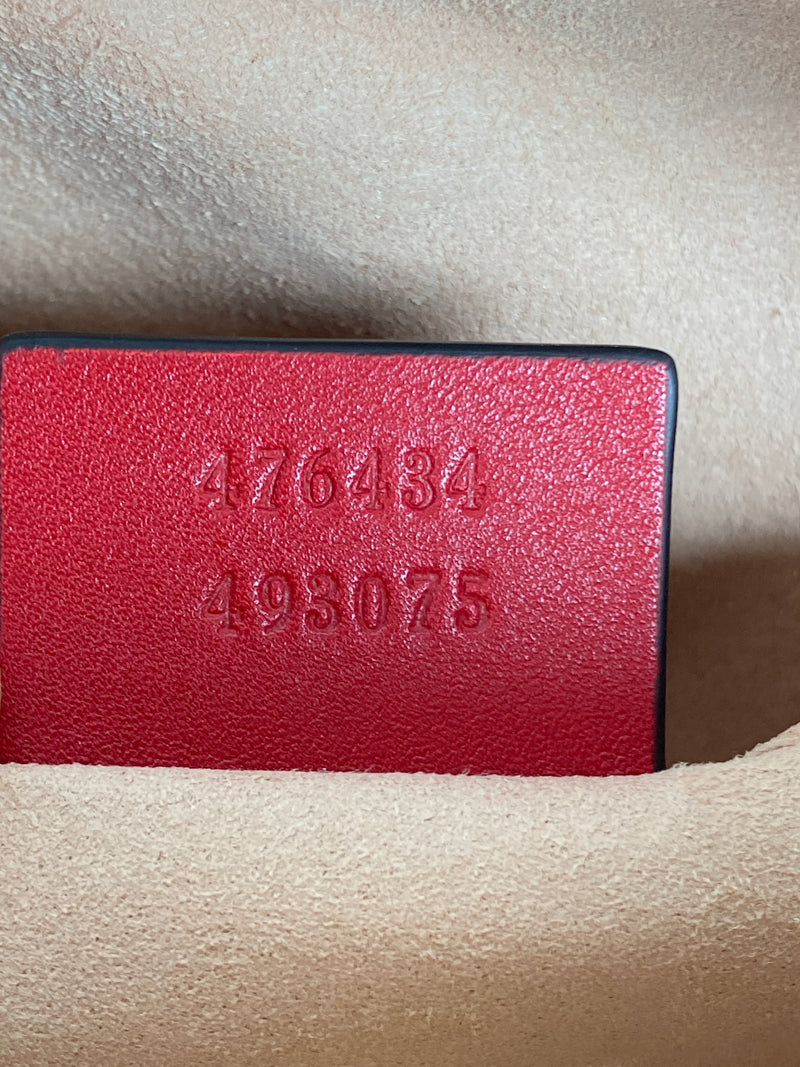 GUCCI - GG MARMONT RED MATELASSE BELT BAG - NEW