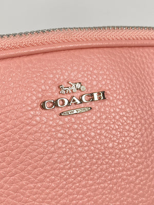 COACH - CROSSBODY POUCH IN PEBBLED PINK LEATHER - NEW