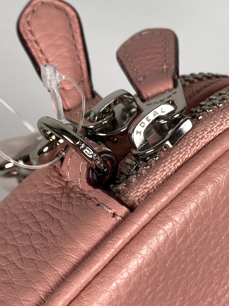 COACH - CROSSBODY POUCH IN PEBBLED PINK LEATHER - NEW