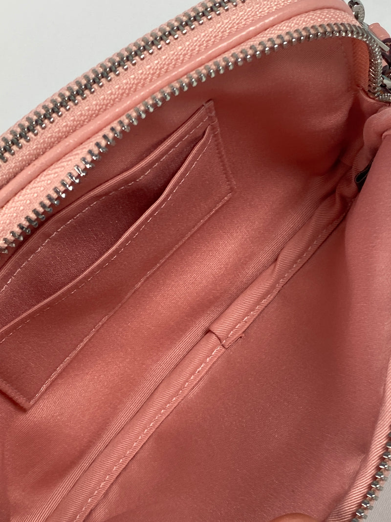 COACH - CROSSBODY POUCH IN PEBBLED PINK LEATHER - NEW