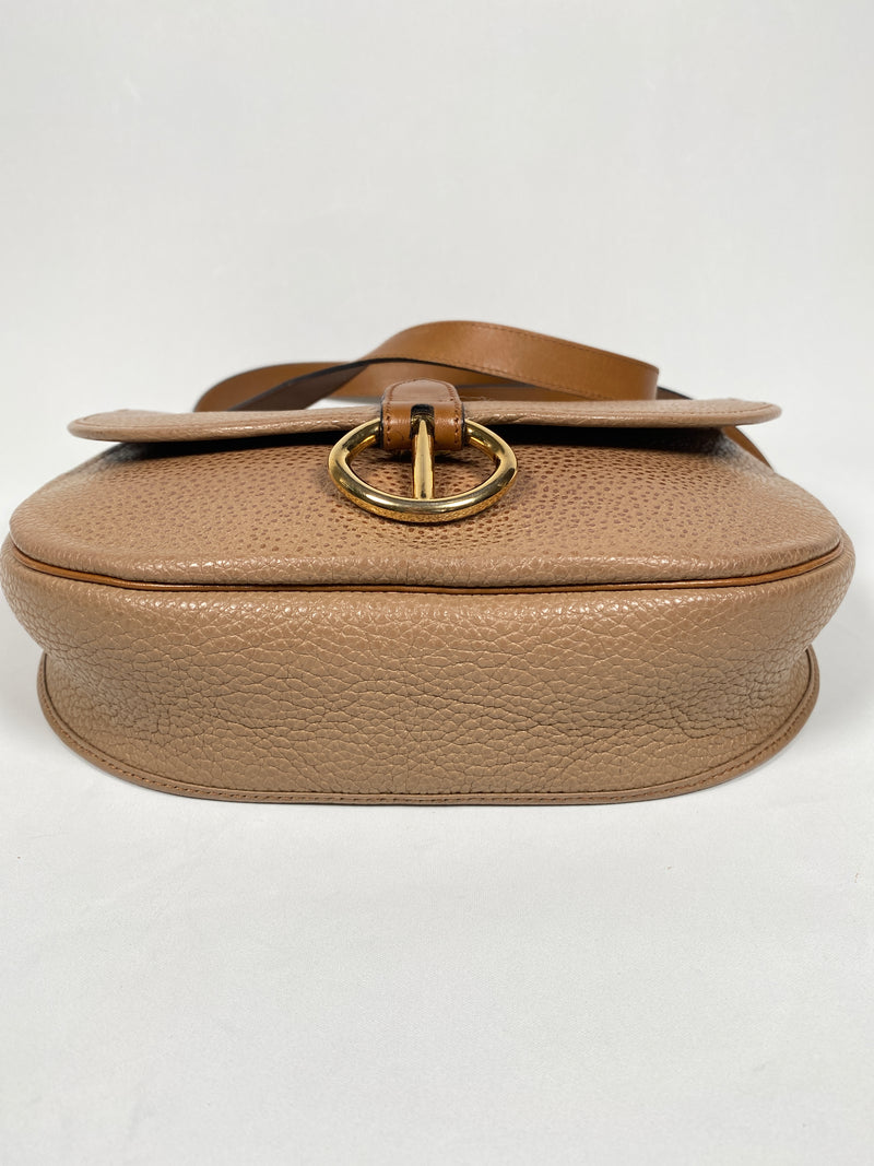 CHRISTIAN DIOR - VINTAGE PEBBLED LEATHER CROSS BODY BAG