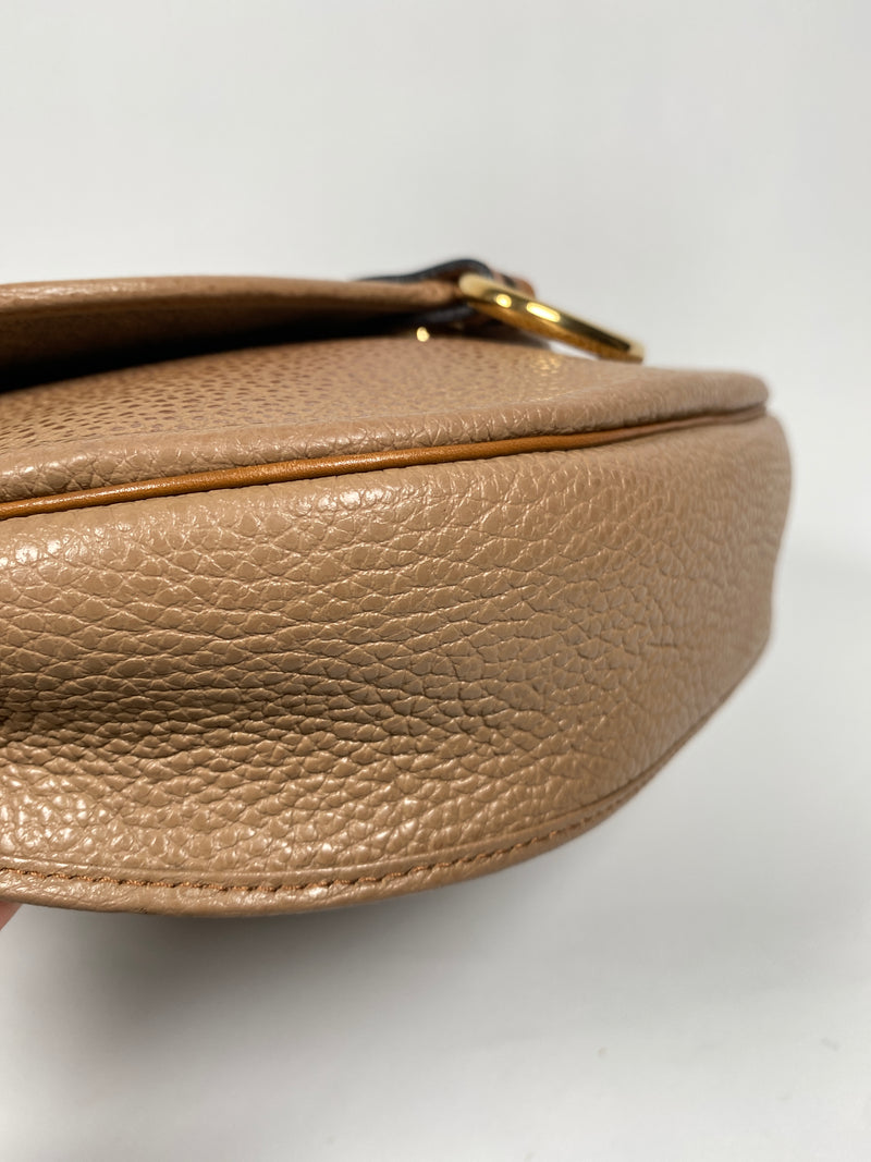 CHRISTIAN DIOR - VINTAGE PEBBLED LEATHER CROSS BODY BAG