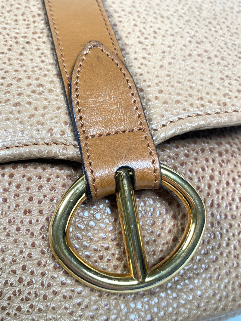 CHRISTIAN DIOR - VINTAGE PEBBLED LEATHER CROSS BODY BAG