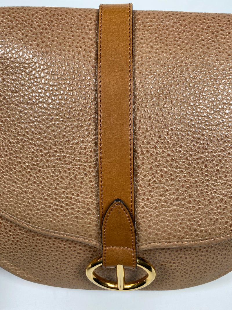 CHRISTIAN DIOR - VINTAGE PEBBLED LEATHER CROSS BODY BAG
