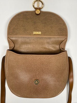 CHRISTIAN DIOR - VINTAGE PEBBLED LEATHER CROSS BODY BAG