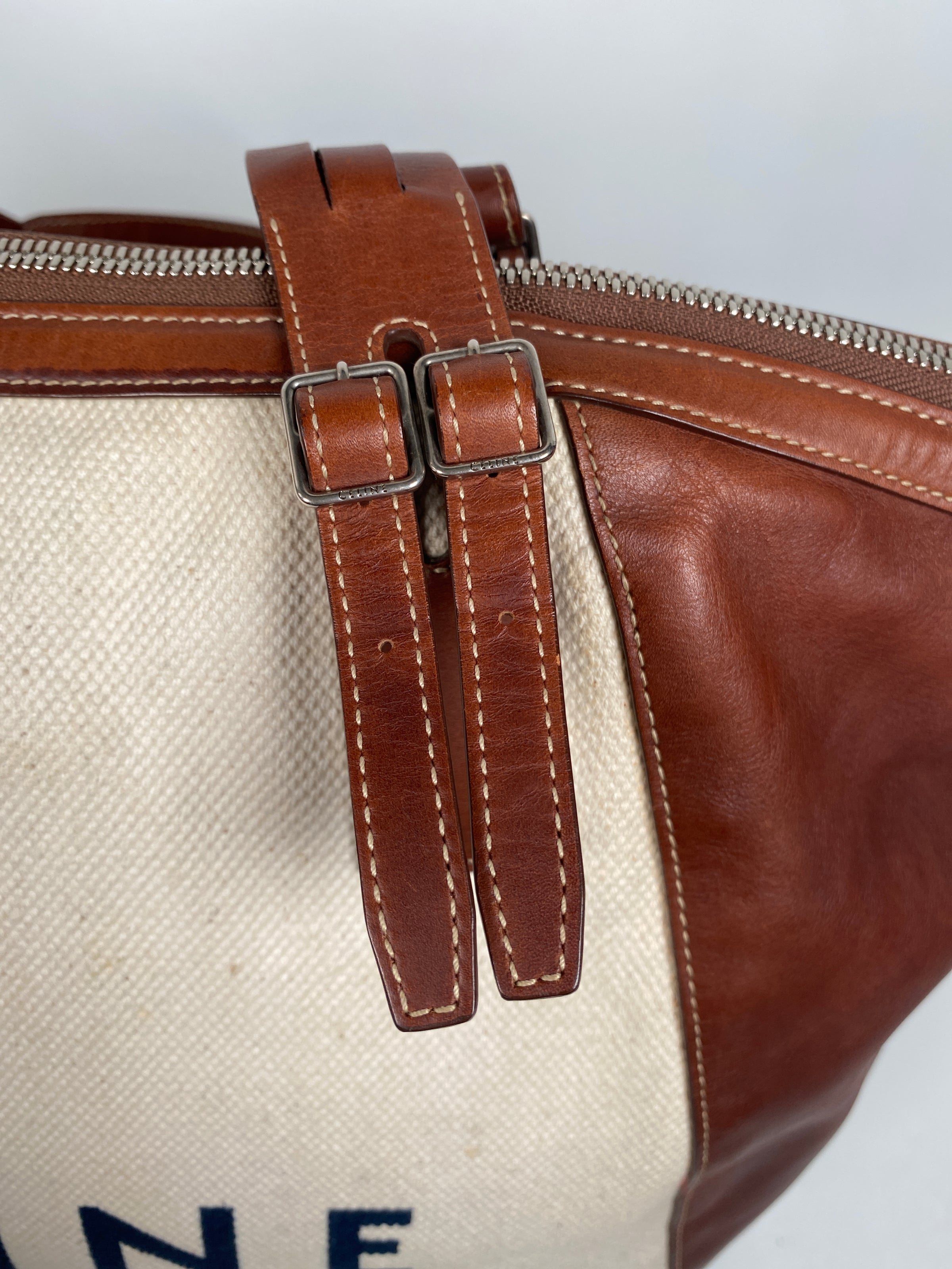 Mud pie leather shop initial tote bag