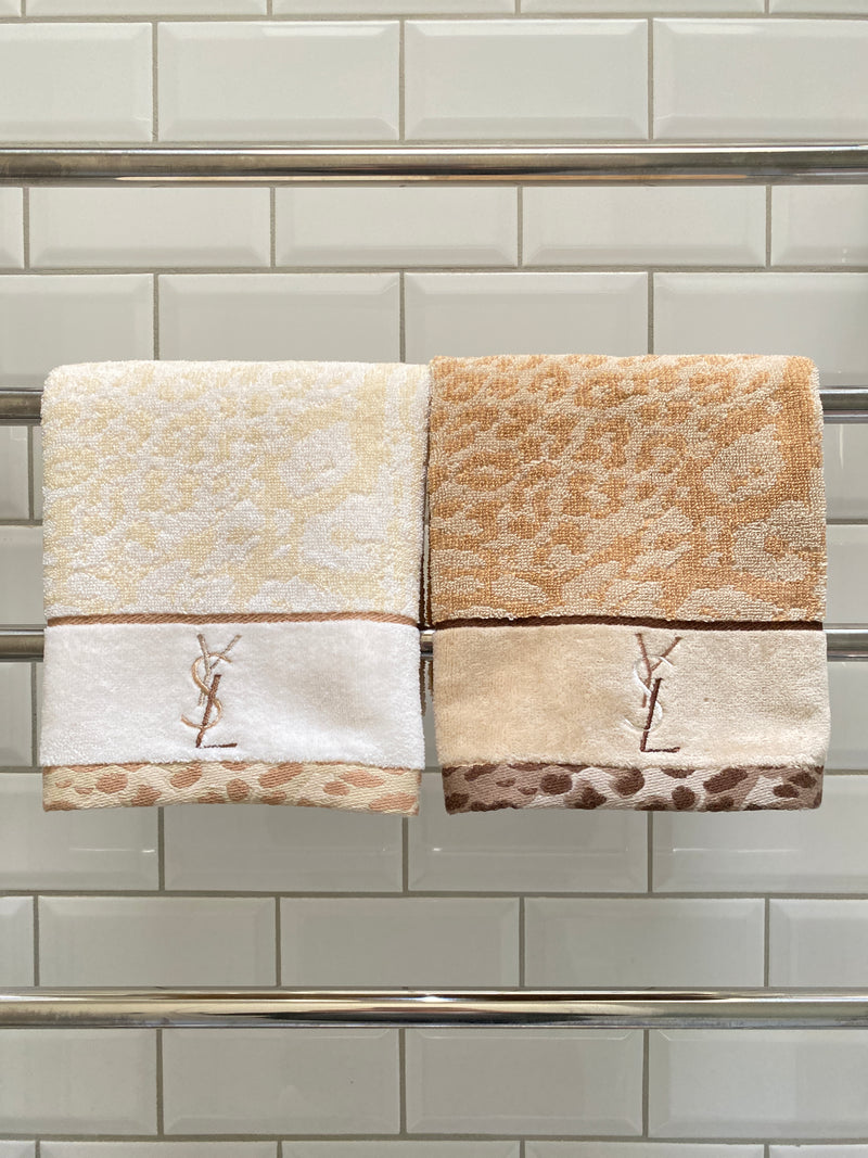 YSL YVES SAINT LAURENT - ANIMAL PRINT HAND TOWEL SET