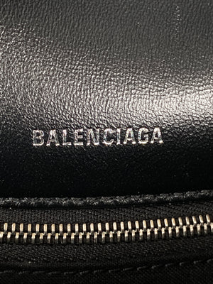 BALENCIAGA - TOUCH PUFFY QUILTED BLACK LEATHER CLUTCH BAG - NEW