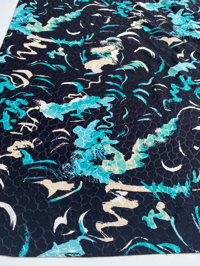 BALENCIAGA - VINTAGE PRINTED SILK SCARF - 80 x 80 CM