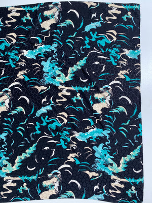 BALENCIAGA - VINTAGE PRINTED SILK SCARF - 80 x 80 CM