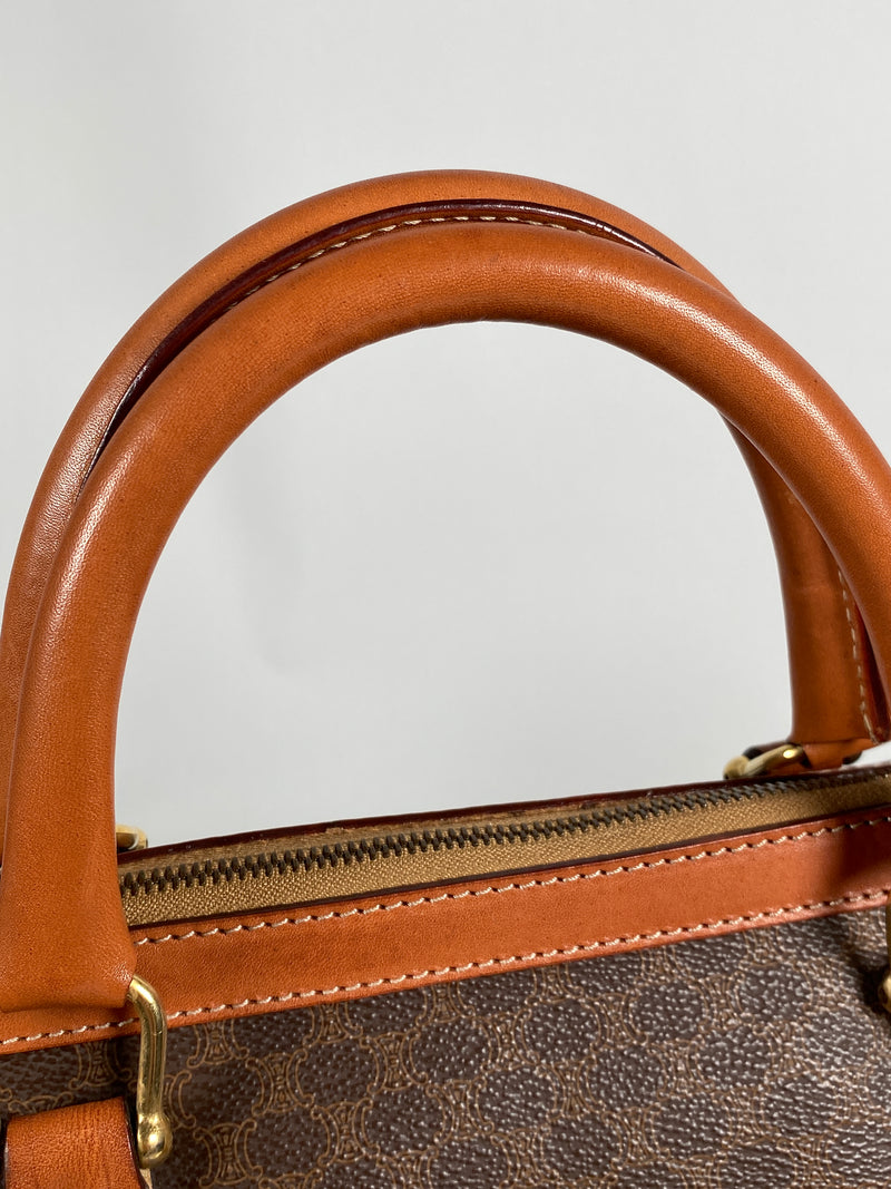 CELINE - VINTAGE MACADAM BOSTON BAG WEEKENDER