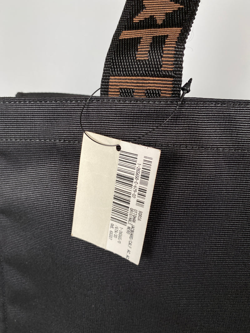 FENDI - BLACK NYLON LOGO TOTE BAG - RARE