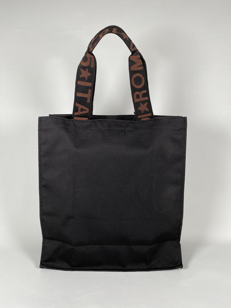 FENDI - BLACK NYLON LOGO TOTE BAG - RARE