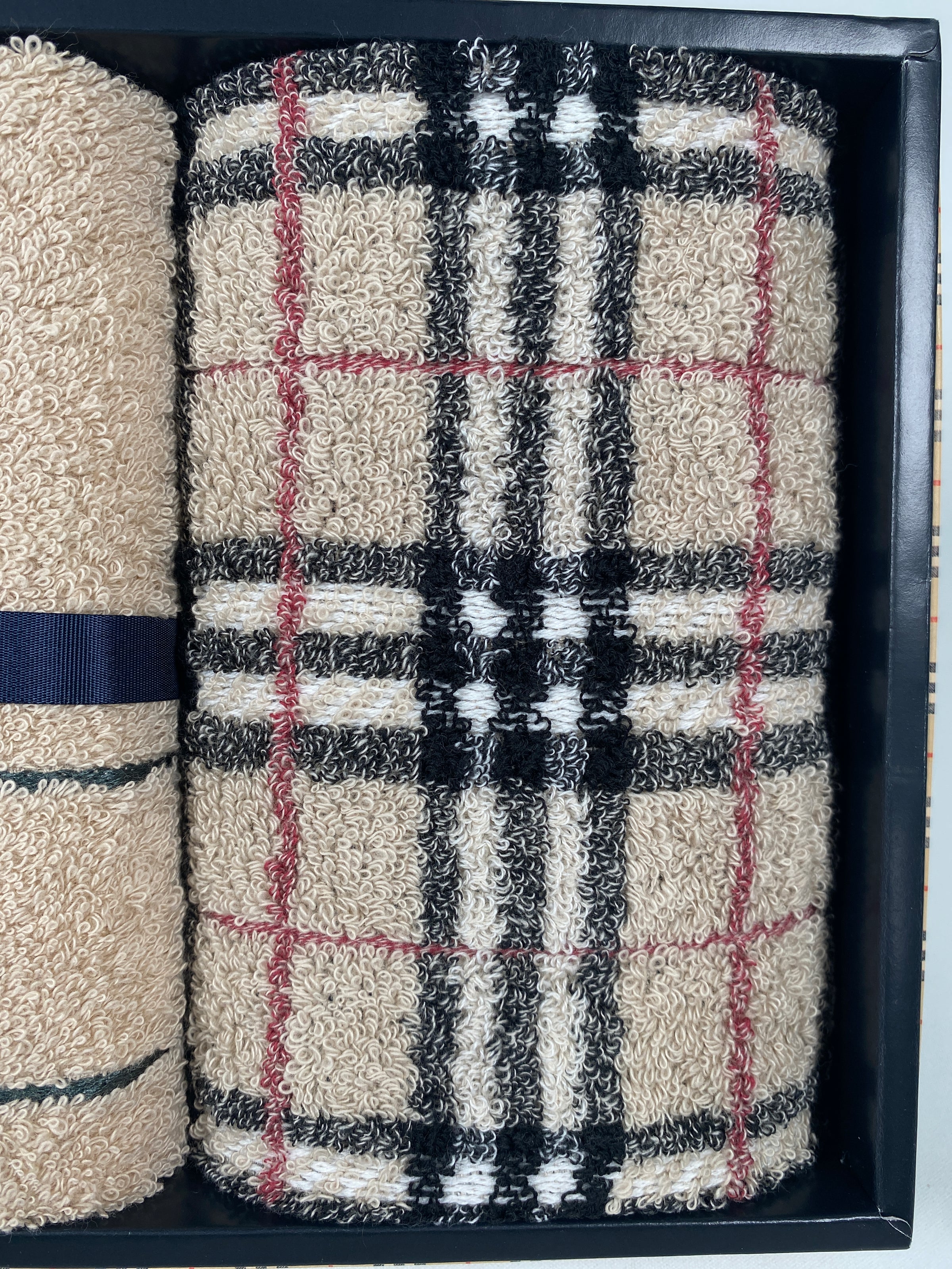 BURBERRY FACE AND HAND TOWEL SET 100 COTTON NEW RE.LUXE AU