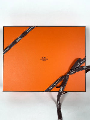 HERMES - ORAN SANDALS IN TAN LEATHER - SZ 39.5 - NEW IN BOX