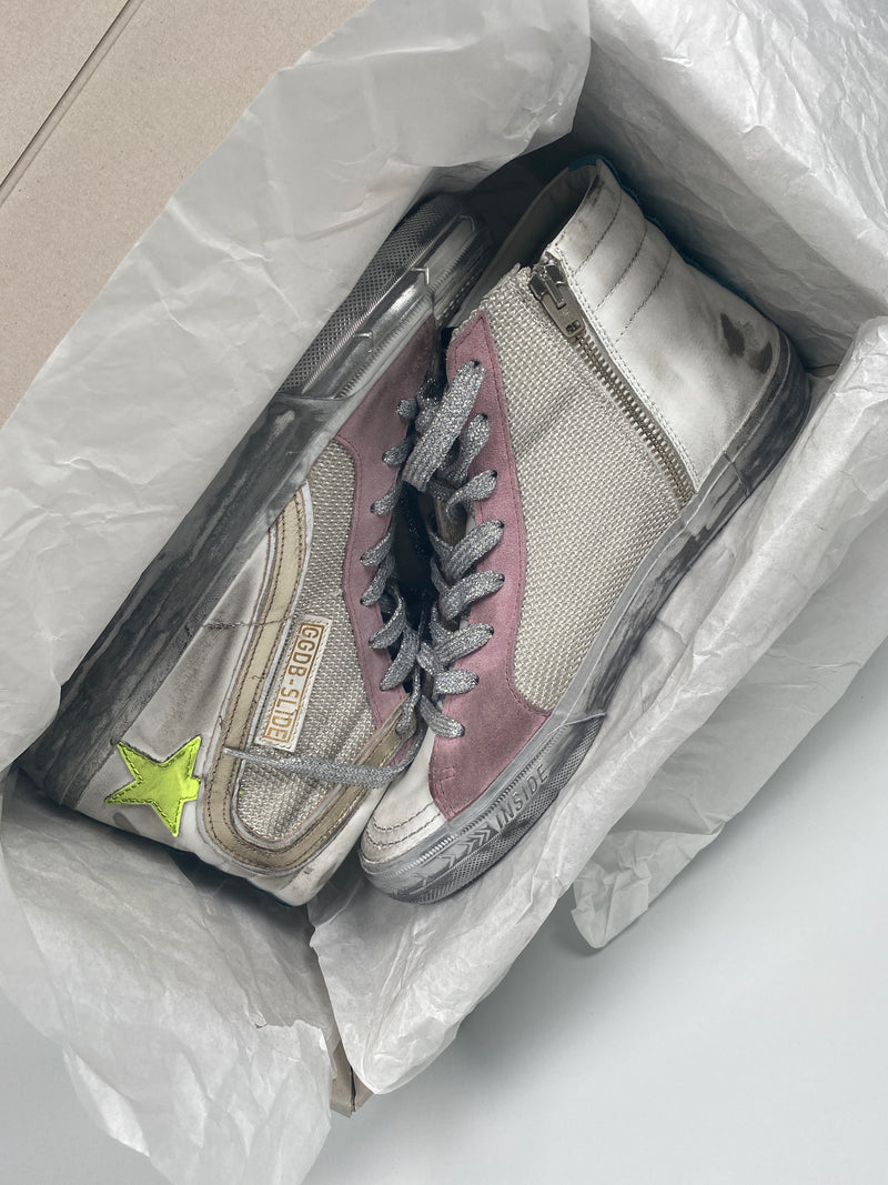GOLDEN GOOSE - SLIDE HIGH TOP SNEAKERS - SZ 39 - NEW IN BOX