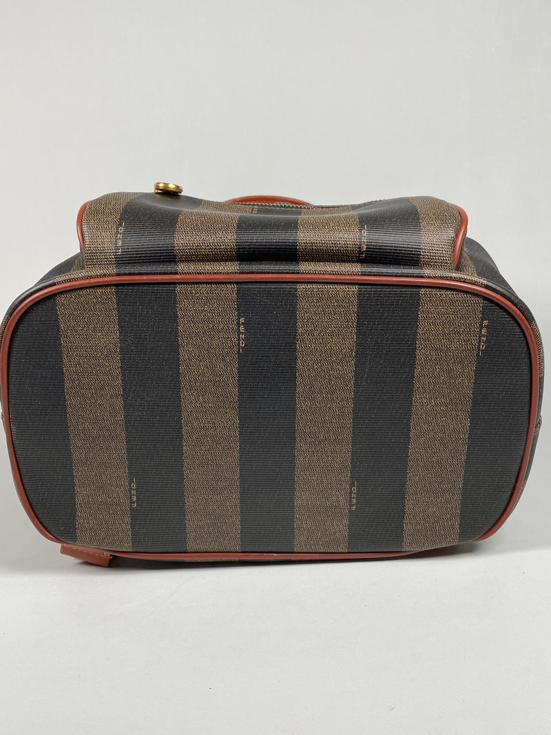 FENDI - VINTAGE PEQUIN CANVAS & LEATHER BACKPACK
