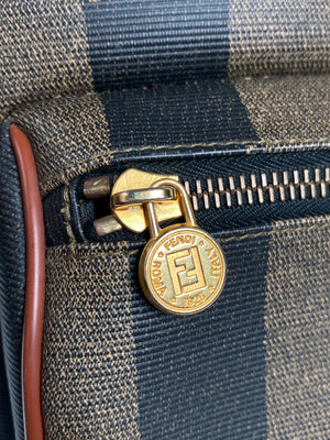 FENDI - VINTAGE PEQUIN CANVAS & LEATHER BACKPACK