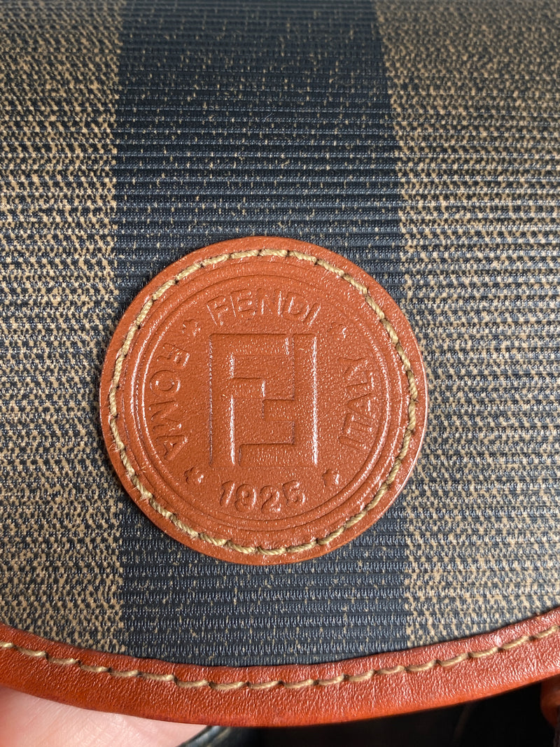 FENDI - VINTAGE PEQUIN CANVAS & LEATHER BACKPACK