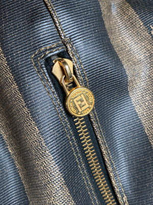 FENDI - VINTAGE PEQUIN CANVAS & LEATHER BACKPACK
