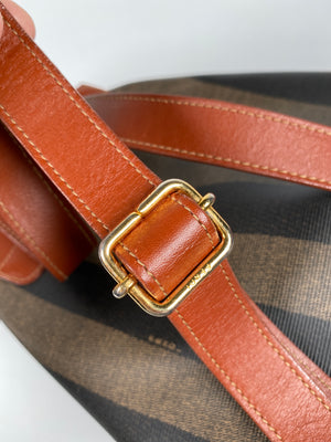 FENDI - VINTAGE PEQUIN CANVAS & LEATHER BACKPACK