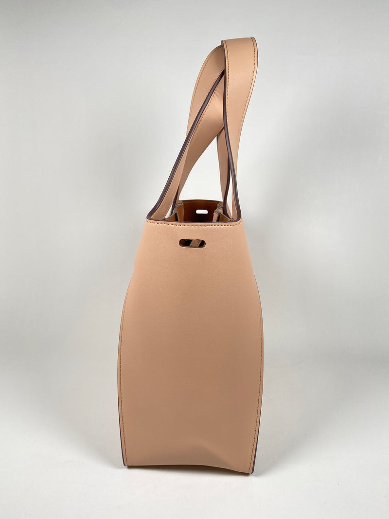 STELLA McCARTNEY - BEIGE PERFORATED LOGO TOTE BAG & POUCH