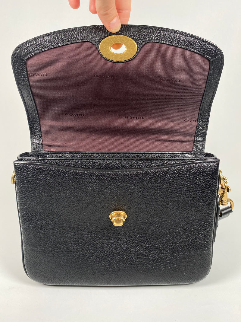 COACH - CASSIE CROSSBODY BAG BLACK LEATHER