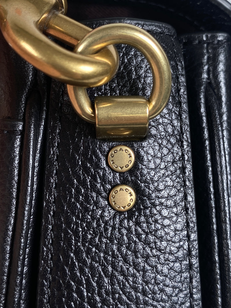 COACH - CASSIE CROSSBODY BAG BLACK LEATHER