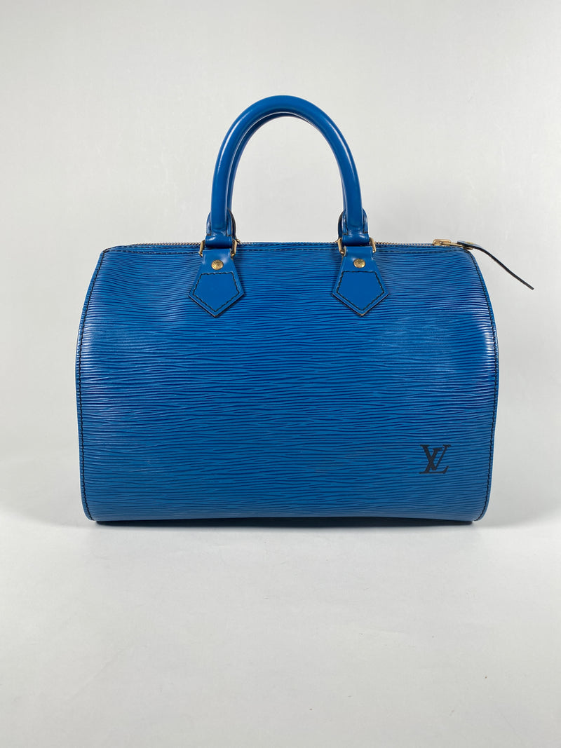LOUIS VUITTON - BLUE EPI LEATHER SPEEDY 30 BAG - YR 1991