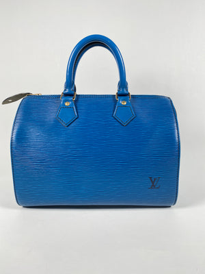 LOUIS VUITTON - BLUE EPI LEATHER SPEEDY 30 BAG - YR 1991