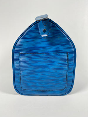 LOUIS VUITTON - BLUE EPI LEATHER SPEEDY 30 BAG - YR 1991