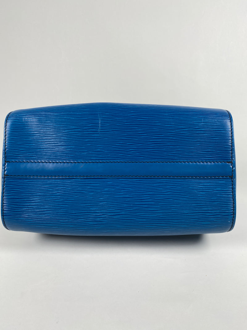 LOUIS VUITTON - BLUE EPI LEATHER SPEEDY 30 BAG - YR 1991