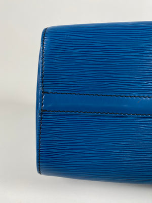 LOUIS VUITTON - BLUE EPI LEATHER SPEEDY 30 BAG - YR 1991