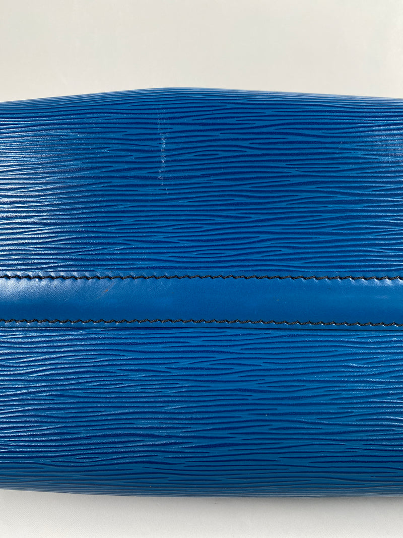 LOUIS VUITTON - BLUE EPI LEATHER SPEEDY 30 BAG - YR 1991