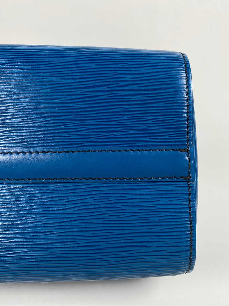 LOUIS VUITTON - BLUE EPI LEATHER SPEEDY 30 BAG - YR 1991