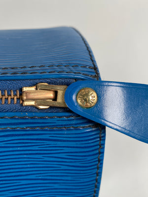 LOUIS VUITTON - BLUE EPI LEATHER SPEEDY 30 BAG - YR 1991