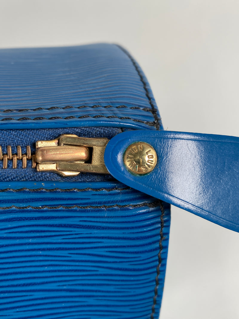LOUIS VUITTON - BLUE EPI LEATHER SPEEDY 30 BAG - YR 1991