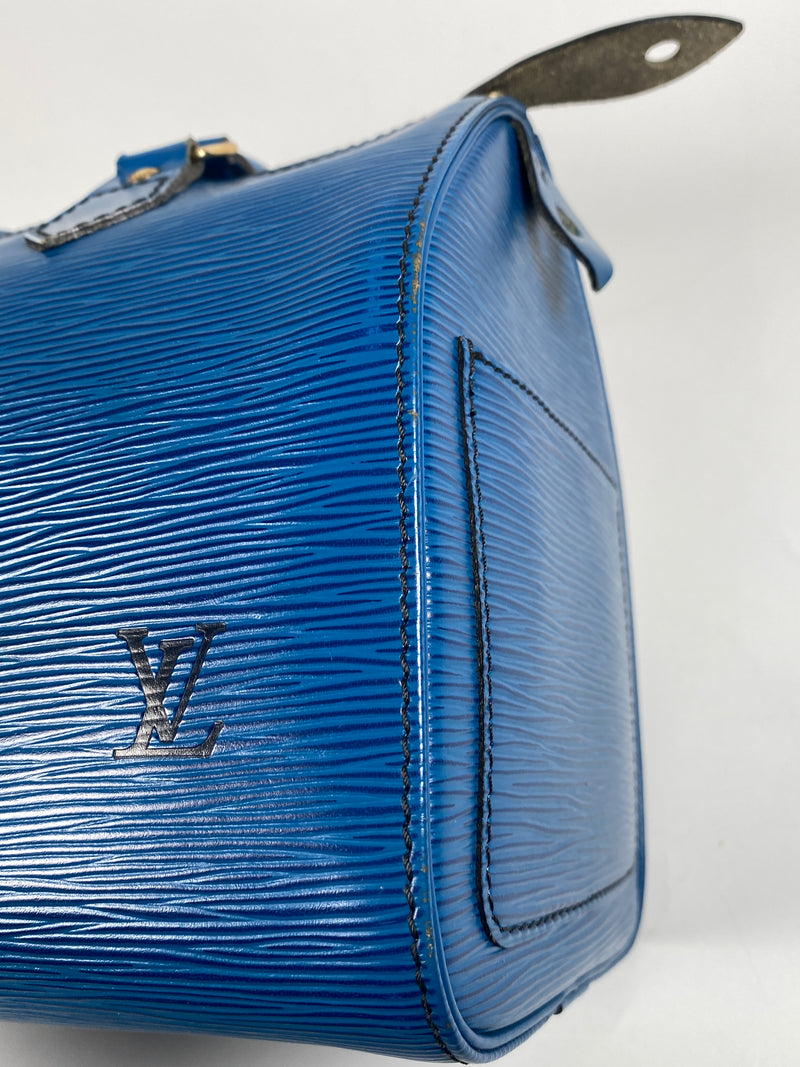 LOUIS VUITTON - BLUE EPI LEATHER SPEEDY 30 BAG - YR 1991