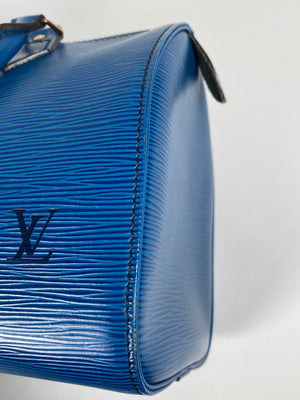 LOUIS VUITTON - BLUE EPI LEATHER SPEEDY 30 BAG - YR 1991