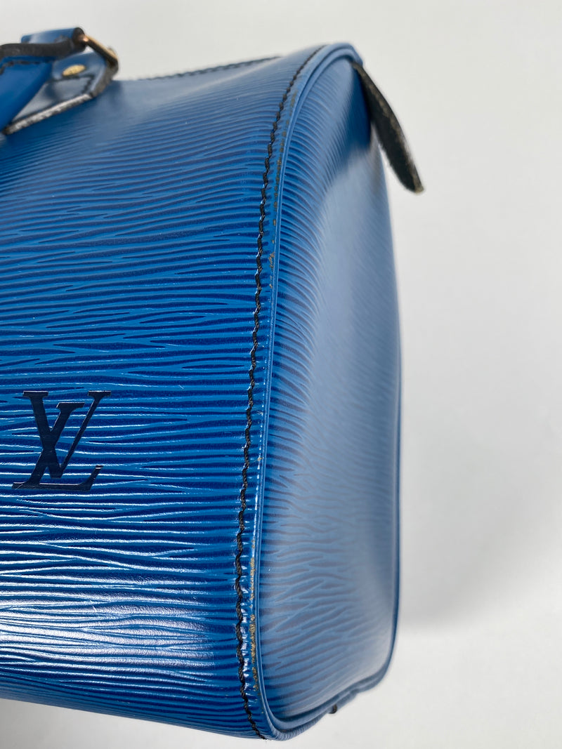 LOUIS VUITTON - BLUE EPI LEATHER SPEEDY 30 BAG - YR 1991