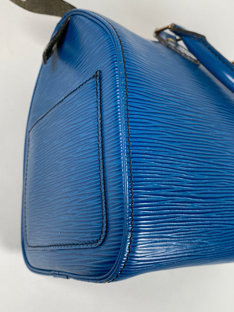 LOUIS VUITTON - BLUE EPI LEATHER SPEEDY 30 BAG - YR 1991